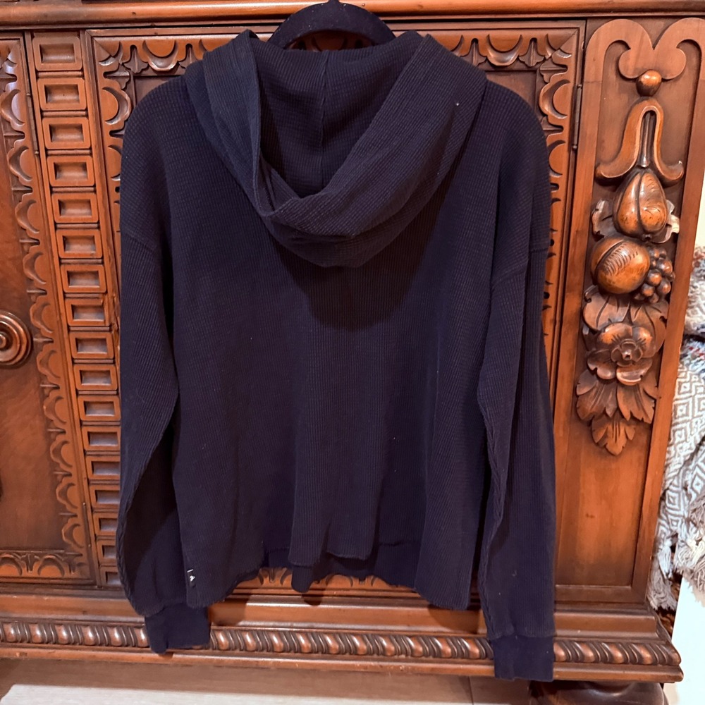 Tna Aritzia Waffle Knit Kinney Pullover Hoodie Sweatshirt Long Sleeve Top Small - Picture 4 of 10